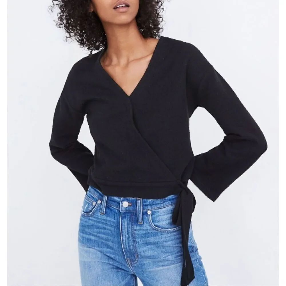 Madewell Texture & Thread Wrap Top